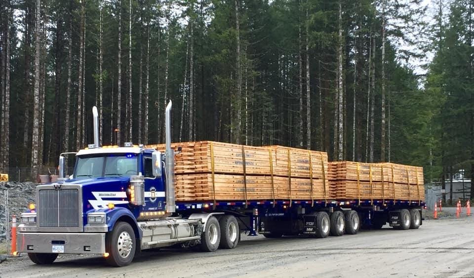 Stacked Centurion access mats showing the interlocking finger joints and bolted Fir construction